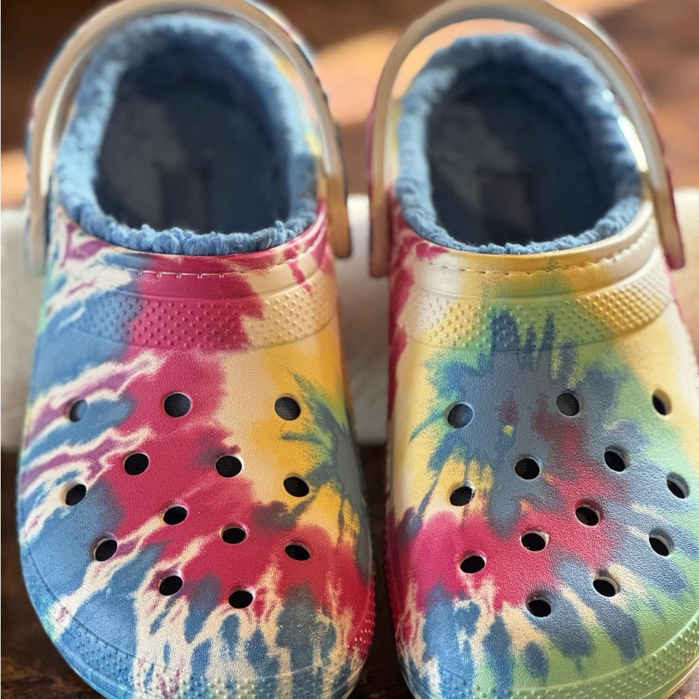 Red and Yellow Slippers with Perforated Design